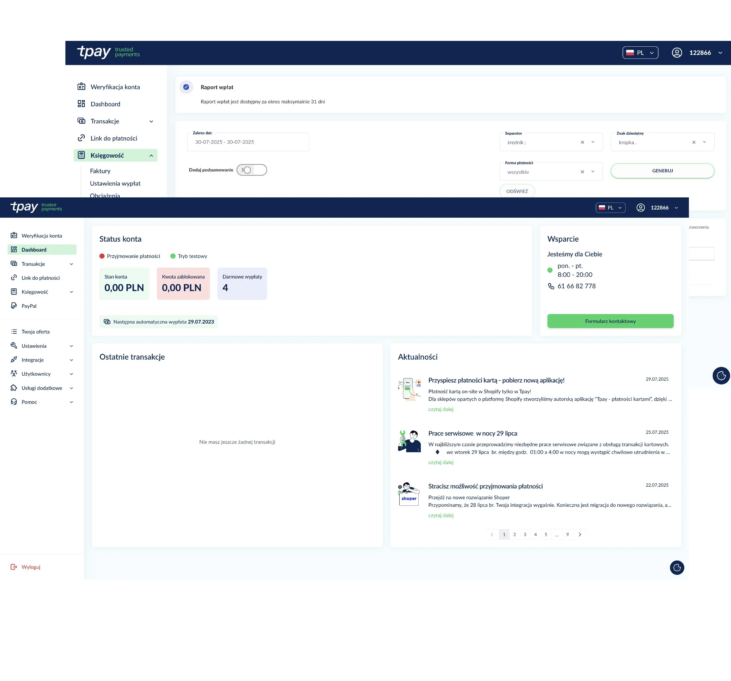 wygodny panel administracyjny